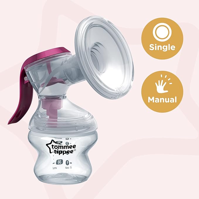 Tommee Tippee Breastfeeding Starter Kit, Manual Breast Pump, Microwave Steriliser Box, Baby Bottles and Breastfeeding Accessories